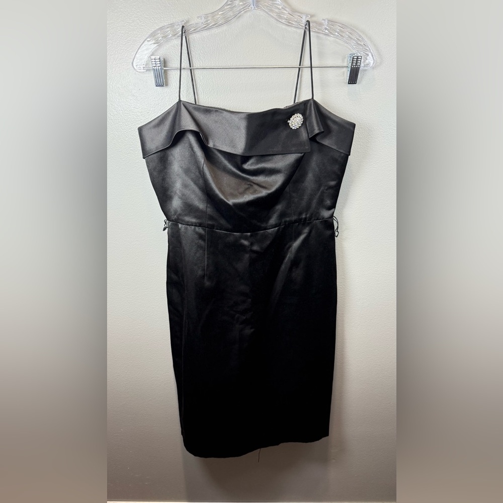 Lilly Pulitzer Women's‎ Dazzling Black Satin Cocktail Dress Size 6